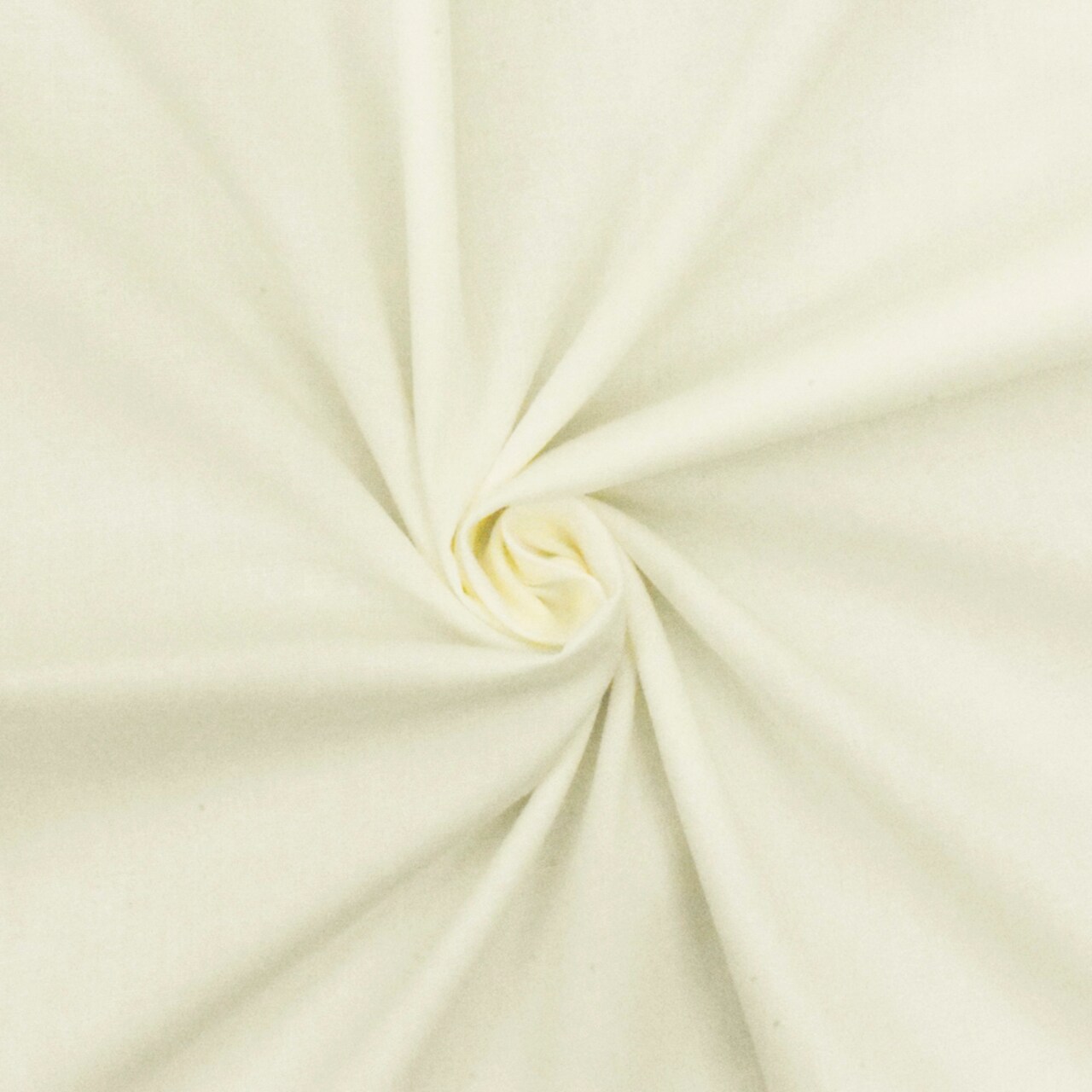 Rice Ivory Solid Stretch Cotton Poplin Woven Fabric By the Yard